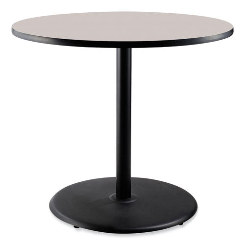 NPS CT13636RC1GY Cafe Table, 36" Diameter x 36h, Round Top/Base, Gray Neubula Top, Black Base