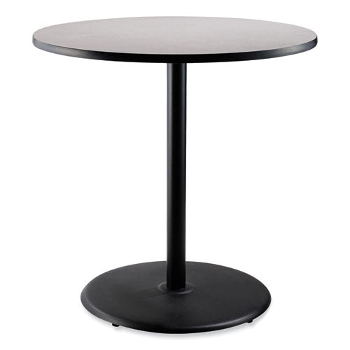 NPS CT13636RB1GY Cafe Table, 36" Diameter x 42h, Round Top/Base, Gray Nebula Top, Black Base