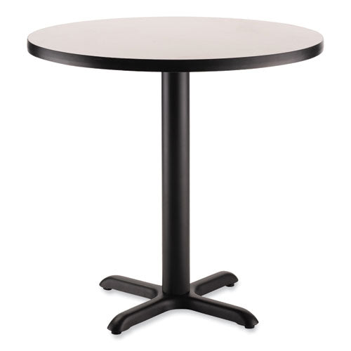 NPS CT13636XD1GY Cafe Table, 36" Diameter x 30h, Round Top/X-Base, Gray Nebula, Black Base