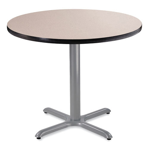 NPS CG13636XD1GY Cafe Table, 36" Diameter x 30h, Round Top/X-Base, Gray Nebula Top, Gray Base
