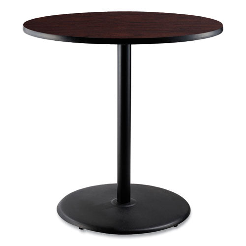 NPS CT13636RB1MY Cafe Table, 36" Diameter x 42h, Round Top/Base, Mahogany Top, Black Base