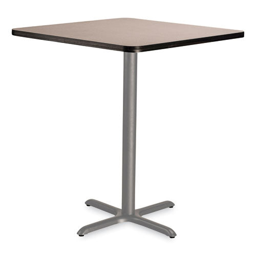 NPS CG33636XB1GY Cafe Table, 36w x 36d x 42h, Square Top/X-Base, Gray Nebula Top, Gray Base