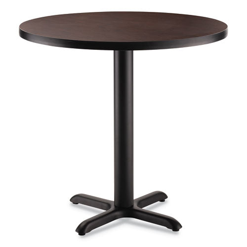 NPS CT13636XD1MY Cafe Table, 36" Diameter x 30h, Round Top/X-Base, Mahogany Top, Black Base