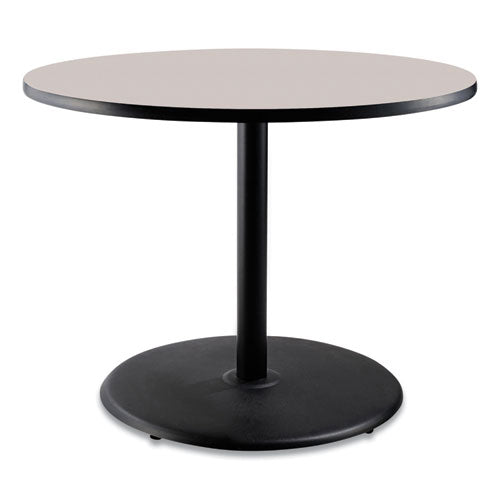 NPS CT13636RD1GY Cafe Table, 36" Diameter x 30h, Round Top/Base, Gray Nebula Top, Black Base