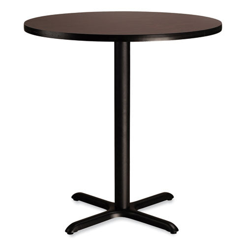 NPS CT13636XC1MY Cafe Table, 36" Diameter x 36h, Round Top/X-Base, Mahogany Top, Black Base