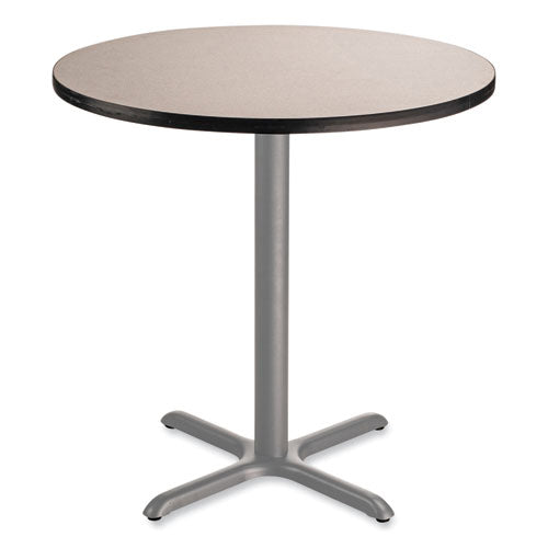 NPS CG13636XC1GY Cafe Table, 36" Diameter x 36h, Round Top/X-Base, Gray Nebula Top, Gray Base