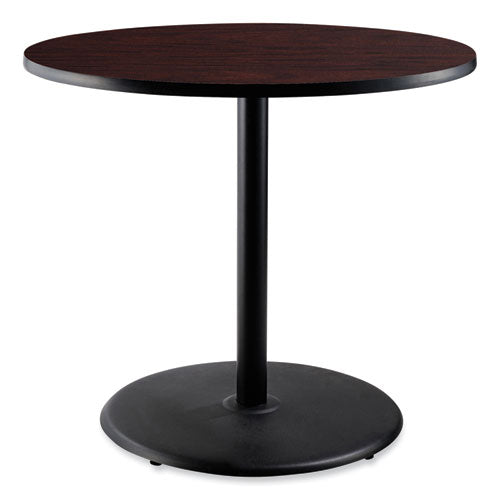NPS CT13636RC1MY Cafe Table, 36" Diameter x 36h, Round Top/Base, Mahogany Top, Black Base