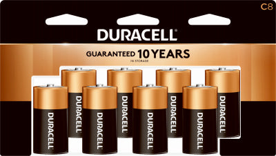 Duracell Alkaline Batteries, C, 8/Pack