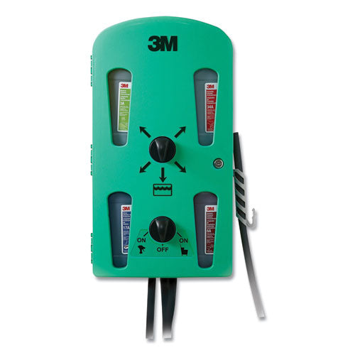 3M 85853 Flow Control System Chemical Dispenser, Air Gap, Pressure Relief Valve, (4) 0.5 Gal, 12.25 X 6.3 X 22.5, Green