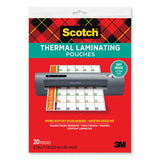 Scotch 7100233554 Laminating Pouches, 3 mil, 8.9 x 11.4, Clear, 20/Pack 2