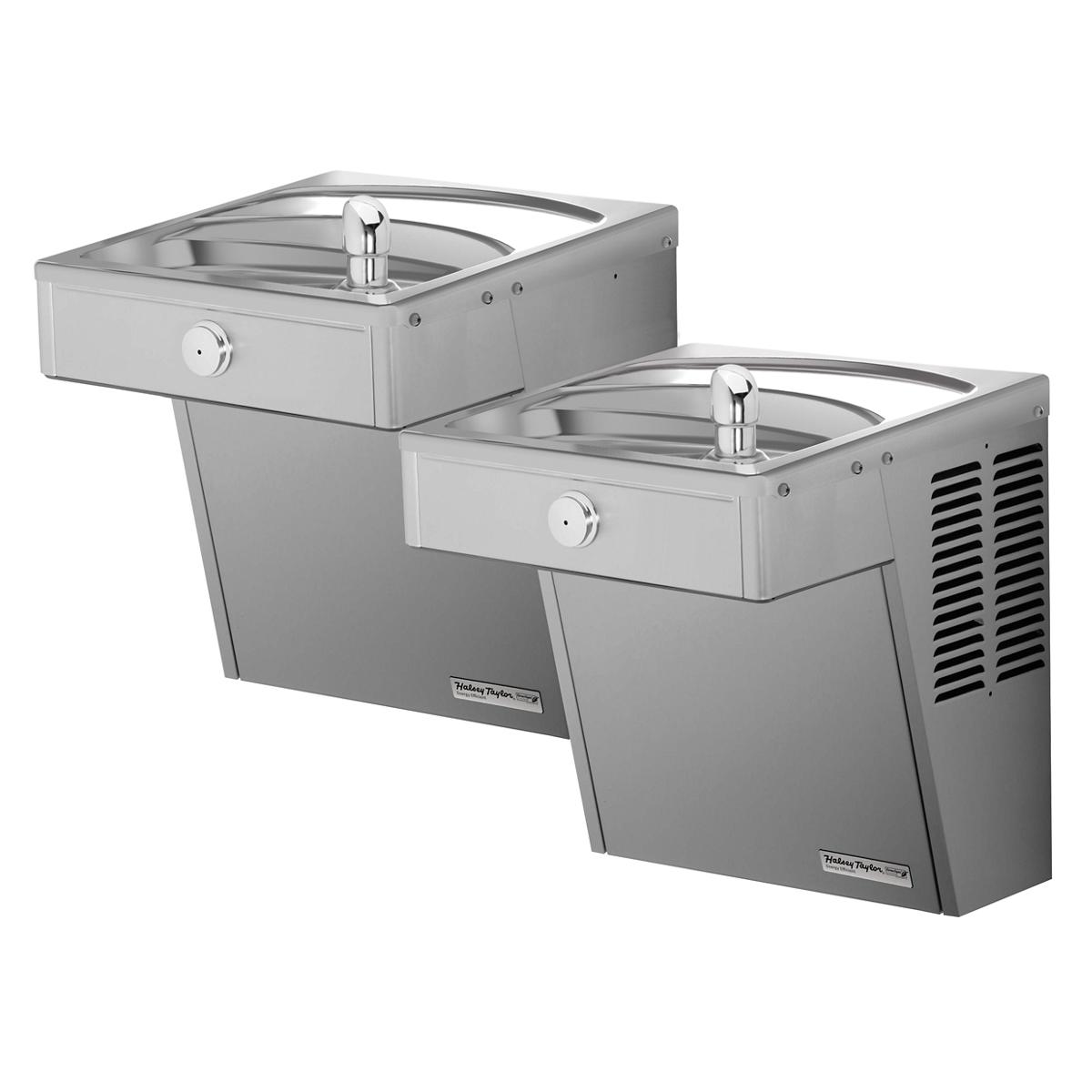 Halsey Taylor 8751080783 Halsey Taylor Wall Mount Vandal-Resistant Bi-Level ADA Cooler, Filtered Refrigerated Stainless