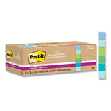 Post-IT Notes Super Sticky 70007079935 100% Recycled Paper Super Sticky Notes, Unruled, 3" x 3", Assorted Oasis Colors, 70 Sheets/Pad, 12 Pads/Pack 2