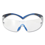 3M 7100150838 SecureFit Protective Eyewear, 400 Series, Black/Blue Plastic Frame, Clear Polycarbonate Lens 2