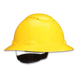 3M 7100240010 SecureFit H-Series Hard Hats, H-800 Vented Hat with UV Indicator, 4-Point Pressure Diffusion Ratchet Suspension, Yellow 2