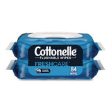 Cottonelle 35970 Fresh Care Flushable Cleansing Cloths, 1-Ply, 3.73 x 5.5, White, 84/Pack 2