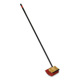 O-Cedar Commercial 6615 Bi-Level Floor Scrub Brush, Red Polypropylene Bristles, 10" Brush, 54" Black Metal Handle, 6/Carton 2