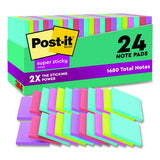Post-IT Notes Super Sticky 654-24SSMIA-CP Pads in Supernova Neon Collection Colors, Cabinet Pack, 3" x 3", 70 Sheets/Pad, 24 Pads/Pack 2