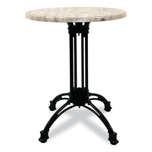 JMC Furniture 10636R7 Topalit Tables, Round, 36" dia x 29"h, Gray Top, Black Iron Base/Legs