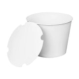 Karat C-FB130W_BUNDLE Food Bucket with Lid, 130 oz, 8.46" Dia x 6.6"h, White, Paper, 150/Carton 2