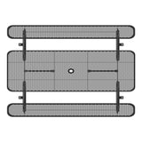 8ft Rectangle Picnic Table With Umbrella Hole