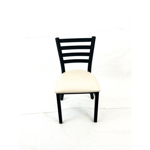 JMC Furniture WHCBVSCRM White Horse Series Side Chairs, Supports Up to 300 lb, 18" Seat Height, Cream Seat, Black Back, Black Base