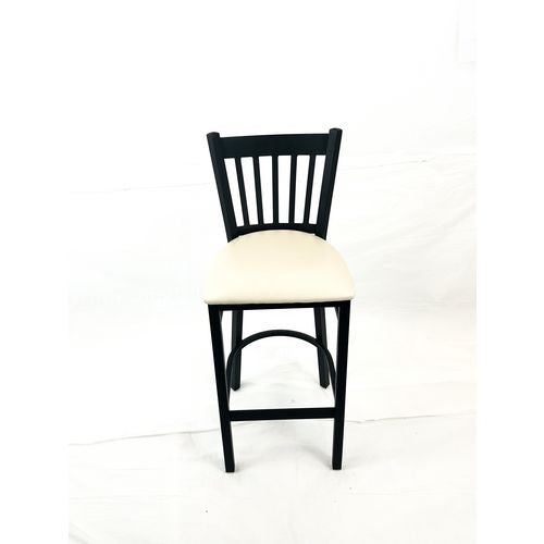 JMC Furniture CBBVSCRM Cobra Series Barstool, Supports Up to 300 lbs, 28.5" Seat Height, Cream Seat, Black Back, Black Base