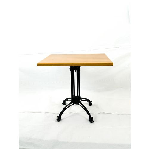 JMC Furniture 106C3636D Solid Wood Tables, Cast Aluminum Base, Square, 36w x 36d x 29.75h, Natural