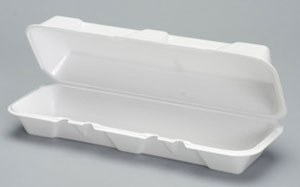 Genpak 26600 Extra Large Hoagie Container 13.19"x4.5"x3.18" White Foam 200/CS