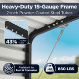 12'x25' Metal Carport with Corrugated Roof