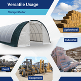 W30'xL65'xH15' Single Truss Arch Storage Shelter