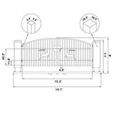 20x8 ft Dual Swing Driveway Gate with Ornamental Posts