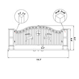 20x8 ft Dual Swing Driveway Gate with Ornamental Posts