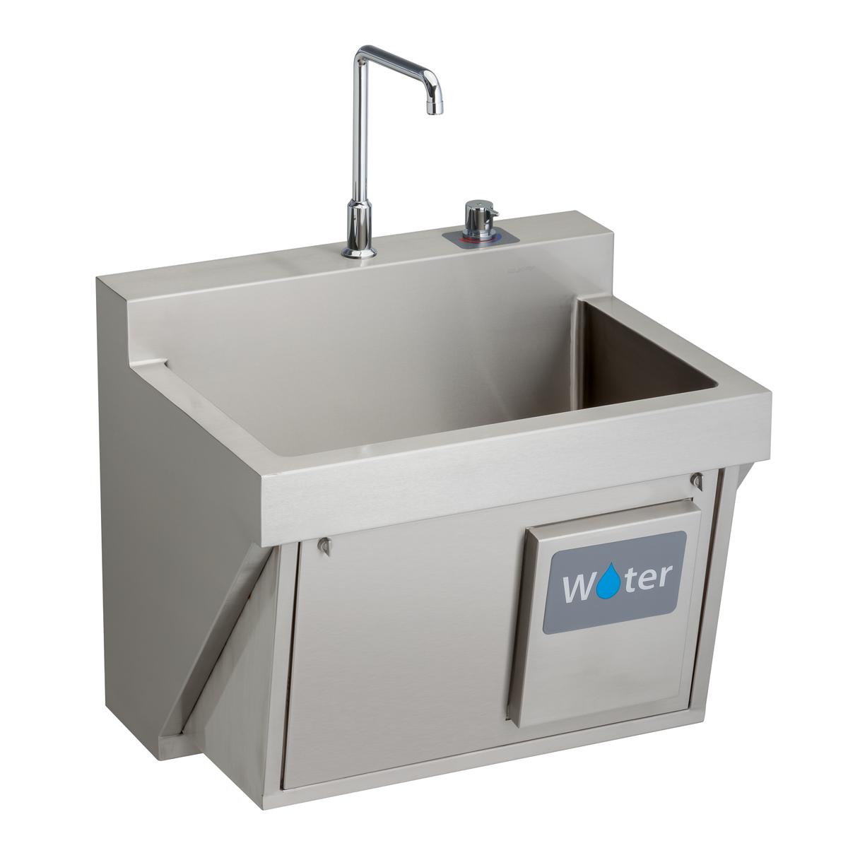 Elkay Commercial EWSF13026KWC Stainless Steel 30" x 23" x 26", Wall Hung Single Bowl Surgeon Scrub Sink Kit