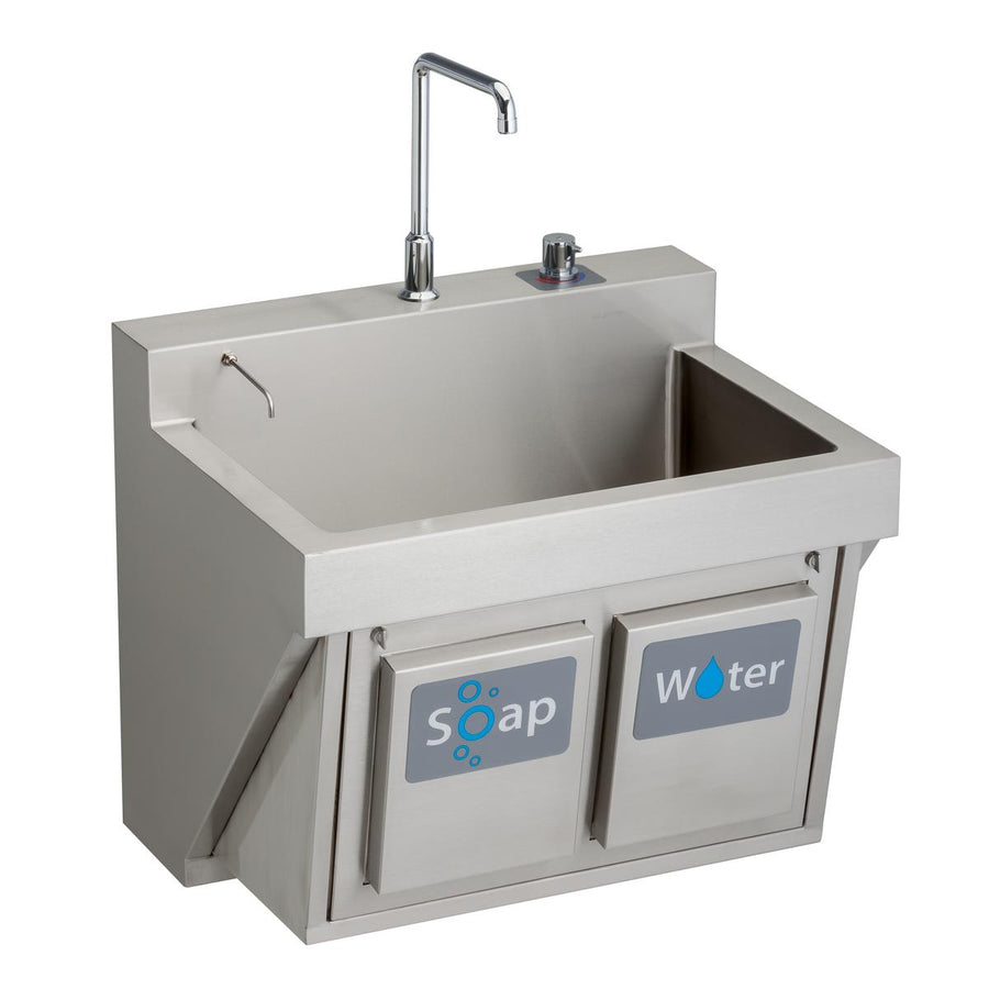 Elkay Commercial EWSF13026KWSC Stainless Steel 30" x 23" x 26", Wall Hung Single Bowl Surgeon Scrub Sink Kit