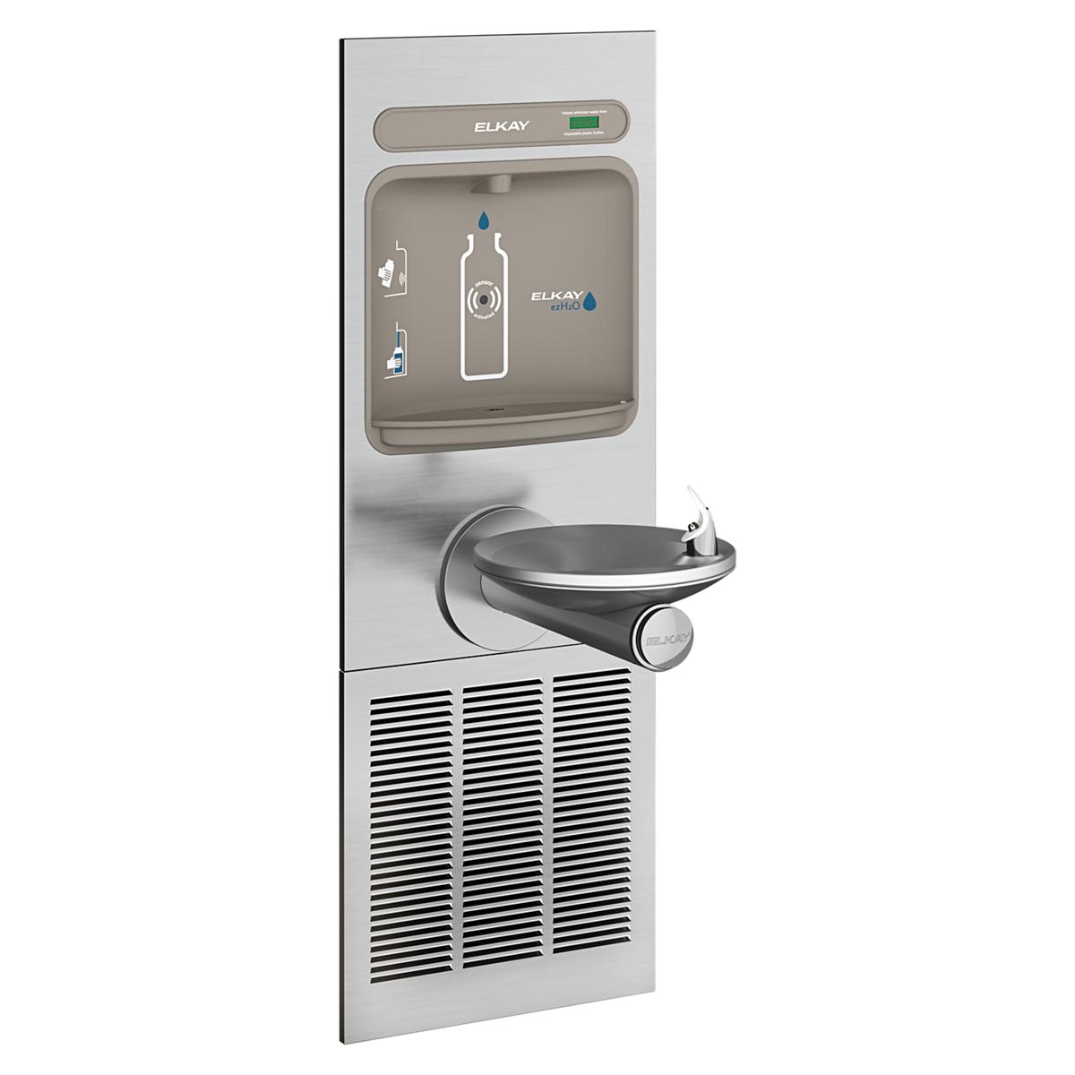 Elkay EZWS-ERPBM8K Elkay ezH2O Bottle Filling Station with Integral SwirlFlo Fountain, Refrigerated Stainless