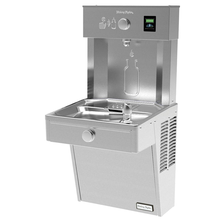 Halsey Taylor HTHBHVR8-NF Halsey Taylor HydroBoost Vandal-Resistant Bottle Filling Station & ADA Cooler - Non-Filtered Refrigerated Stainless