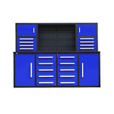 7 ft Garage Workbench Cabinet (18 Drawers & 4 Cabinets & Pegboard)