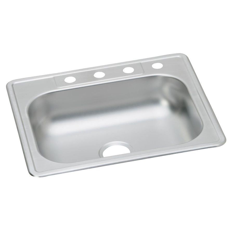 Kingsford KW10125221 Dayton Stainless Steel 25" x 22" x 6-1/16", 1-Hole Single Bowl Drop-in Sink (10 Pack)