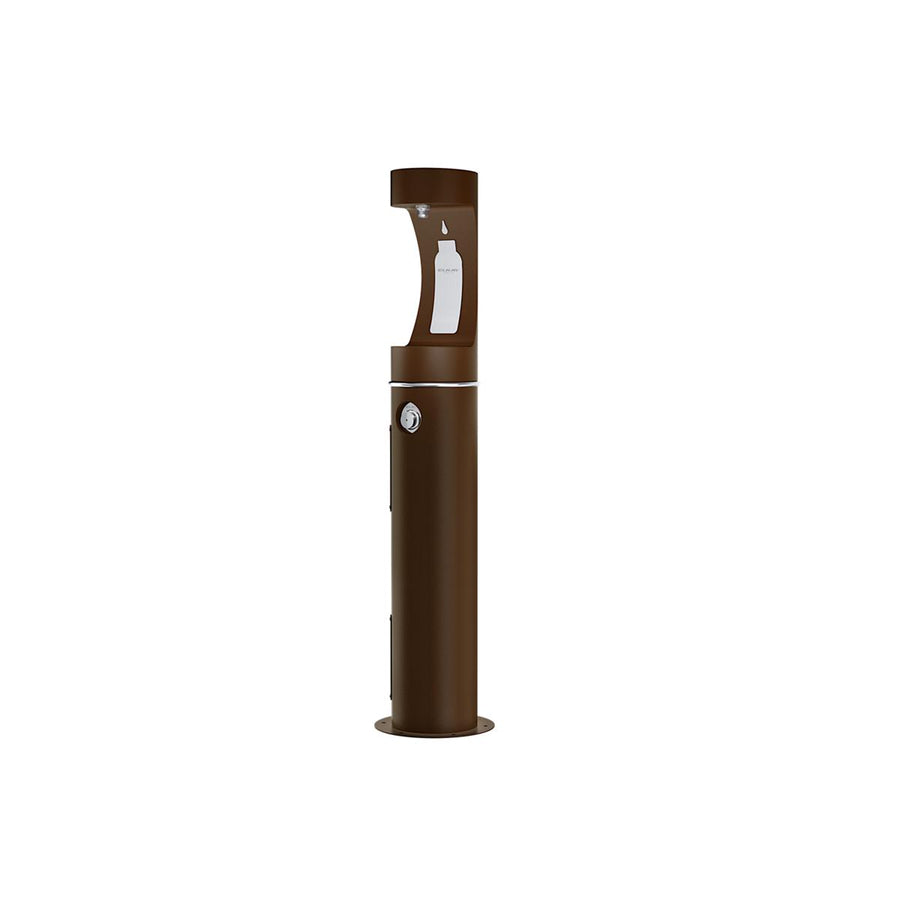 Elkay Commercial LK4400BFFRKBRN Elkay Outdoor ezH2O Bottle Filling Station Pedestal, Non-Filtered Non-Refrigerated Freeze Resistant Brown