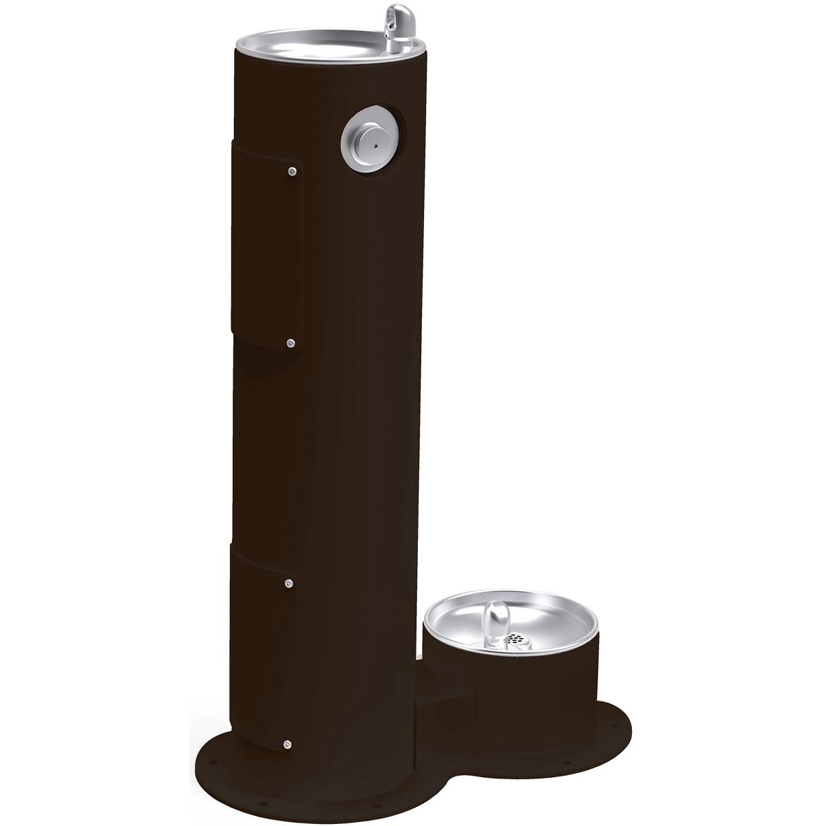 Elkay Commercial LK4400DBFRKBLK Elkay Outdoor Fountain Pedestal with Pet Station, Non-Filtered Non-Refrigerated, Freeze Resistant, Black