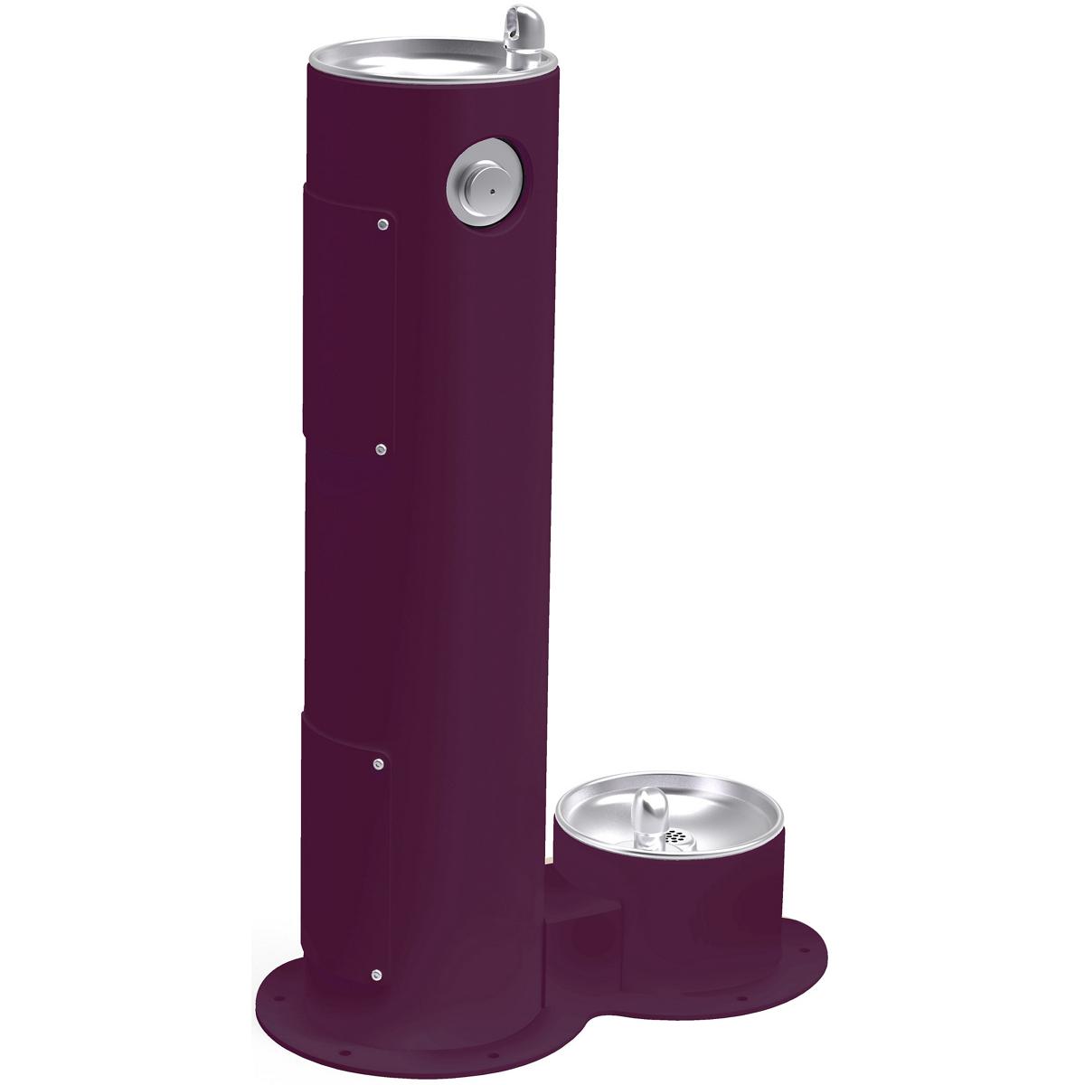 Elkay LK4400DBFRKPUR Elkay Outdoor Fountain Pedestal with Pet Station, Non-Filtered, Non-Refrigerated, Freeze Resistant, Purple