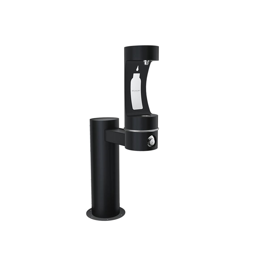Elkay Commercial LK4410BFFRKBLK Elkay Outdoor ezH2O Bottle Filling Station Single Pedestal, Non-Filtered Non-Refrigerated Freeze Resistant Black