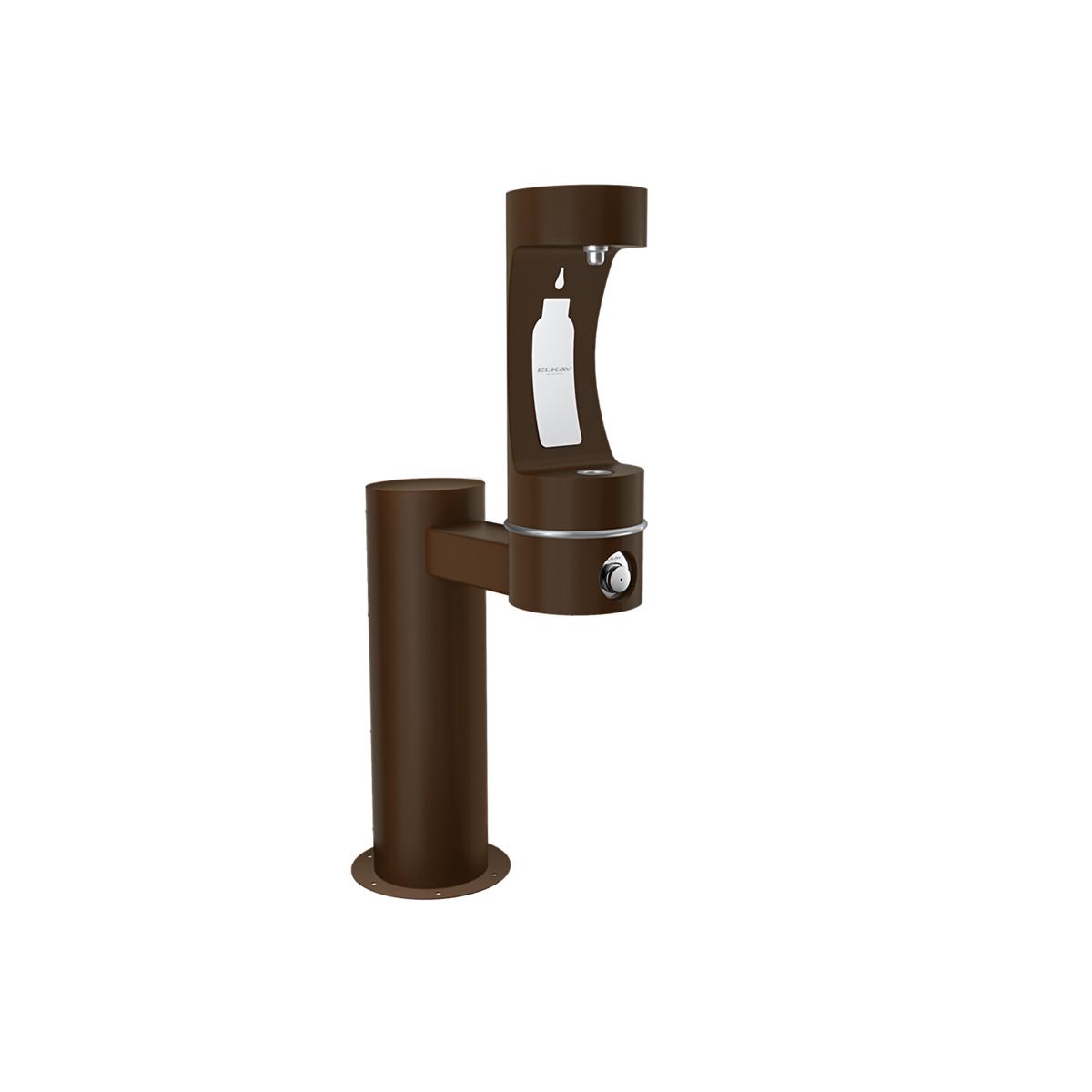 Elkay LK4410BFFRKBRN Elkay Outdoor ezH2O Bottle Filling Station Single Pedestal, Non-Filtered, Non-Refrigerated, Freeze Resistant, Brown
