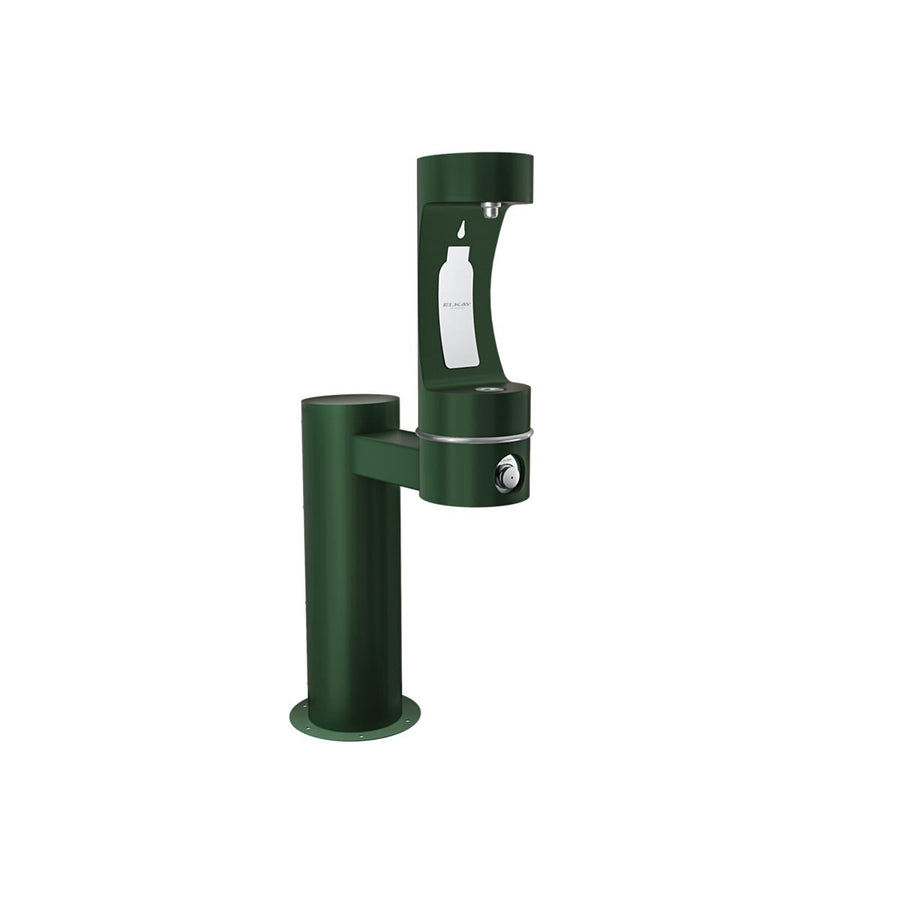 Elkay Commercial LK4410BFFRKEVG Elkay Outdoor ezH2O Bottle Filling Station Single Pedestal, Non-Filtered, Non-Refrigerated, Freeze Resistant - Evergreen