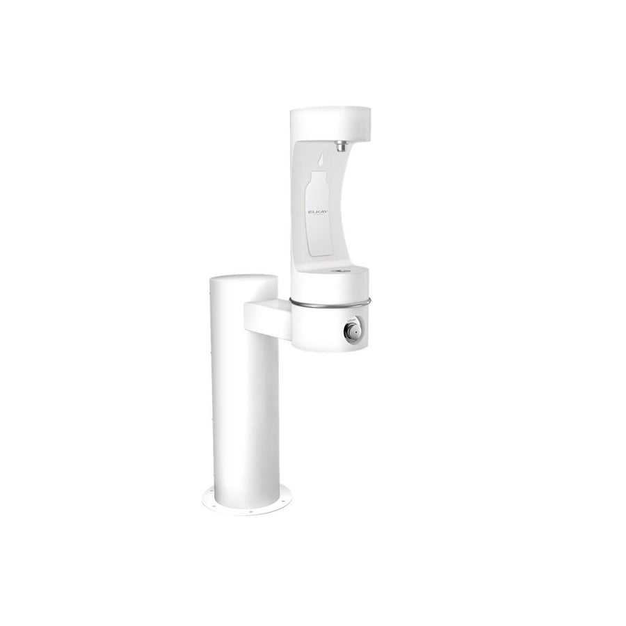 Elkay LK4410BFFRKWHT Elkay Outdoor ezH2O Bottle Filling Station, Single Pedestal, Non-Filtered, Non-Refrigerated, Freeze Resistant, White