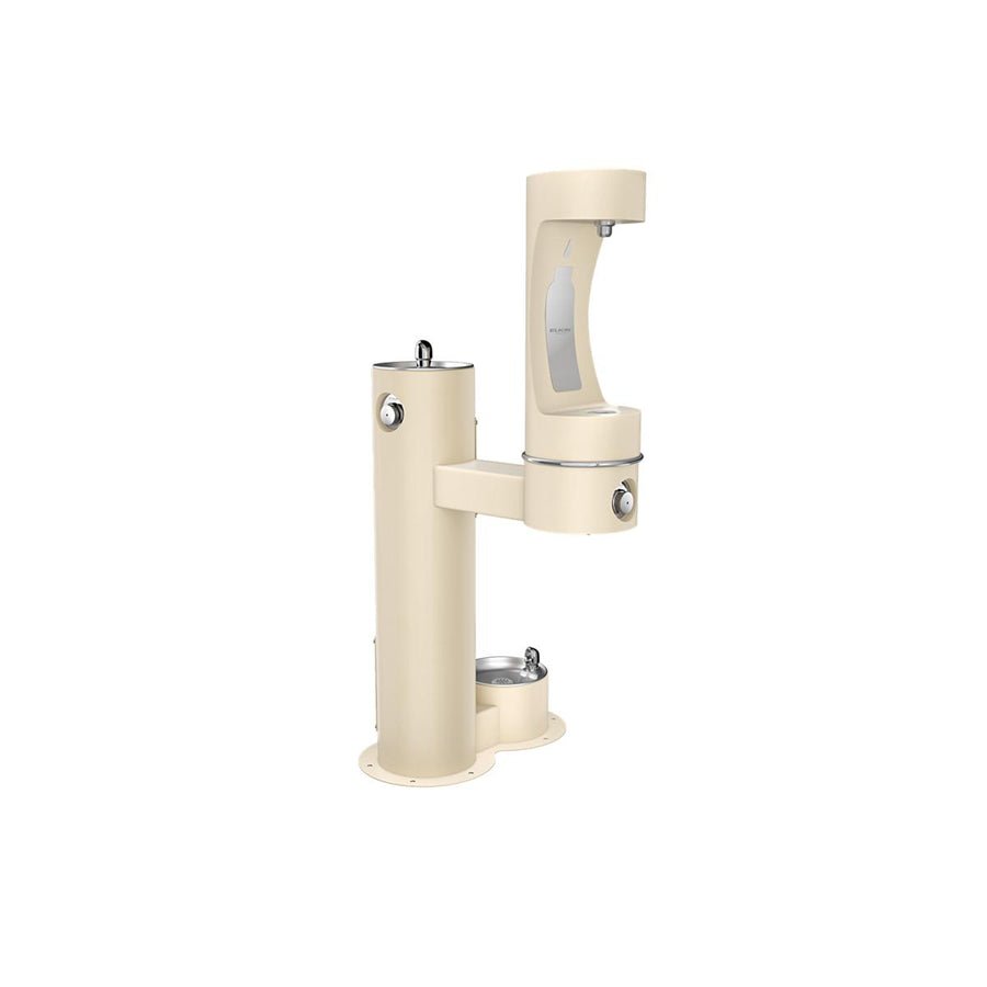 Elkay LK4420BF1LDBFRKBGE Elkay Outdoor ezH2O Lower Bottle Filling Station, Bi-Level Pedestal with Pet Station, Non-Filter, Non-Refrigerated, Freeze Resistant, Beige