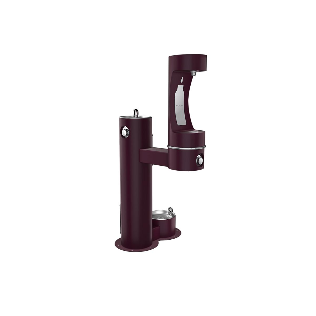 Elkay LK4420BF1LDBFRKPUR Elkay Outdoor ezH2O Lower Bottle Filling Station, Bi-Level Pedestal with Pet Station, Non-Filter, Non-Refrigerated, Freeze Resistant, Purple