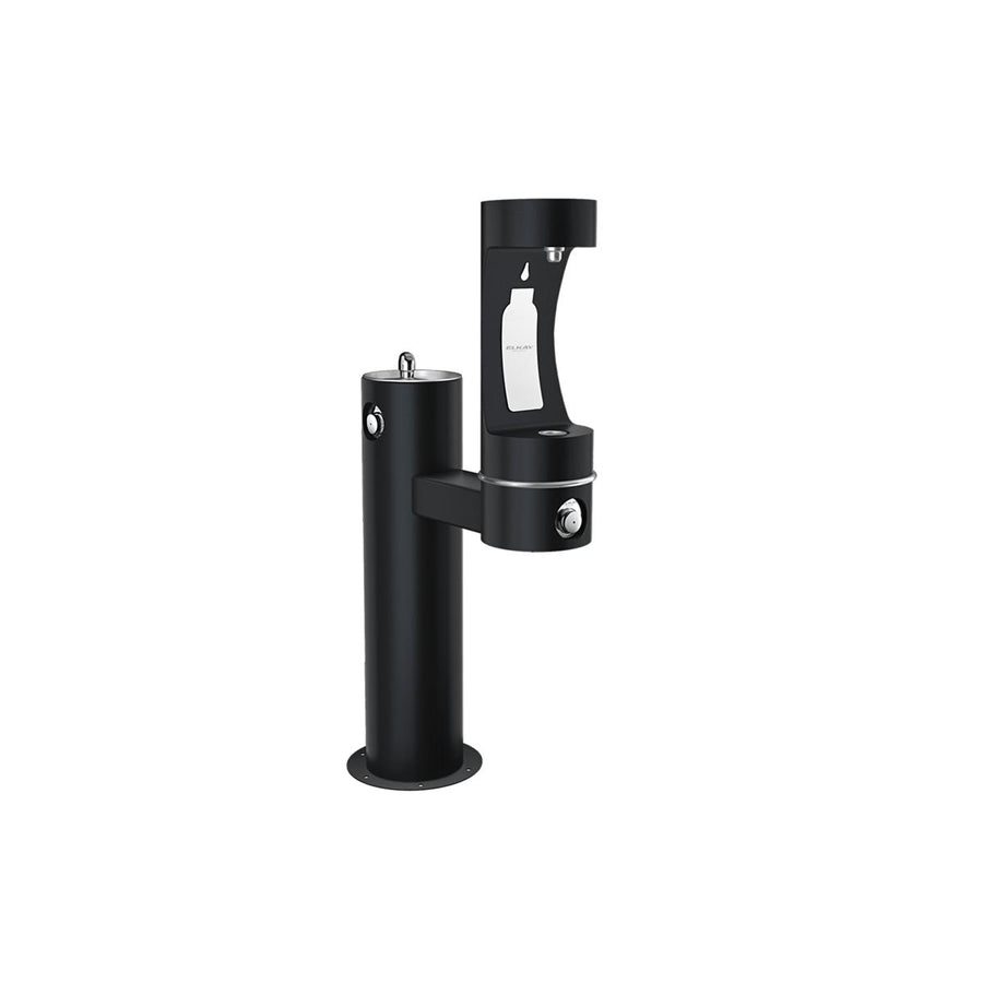 Elkay Commercial LK4420BF1LFRKBLK Elkay Outdoor ezH2O Lower Bottle Filling Station Bi-Level Pedestal, Non-Filtered Non-Refrigerated Freeze Resistant Black