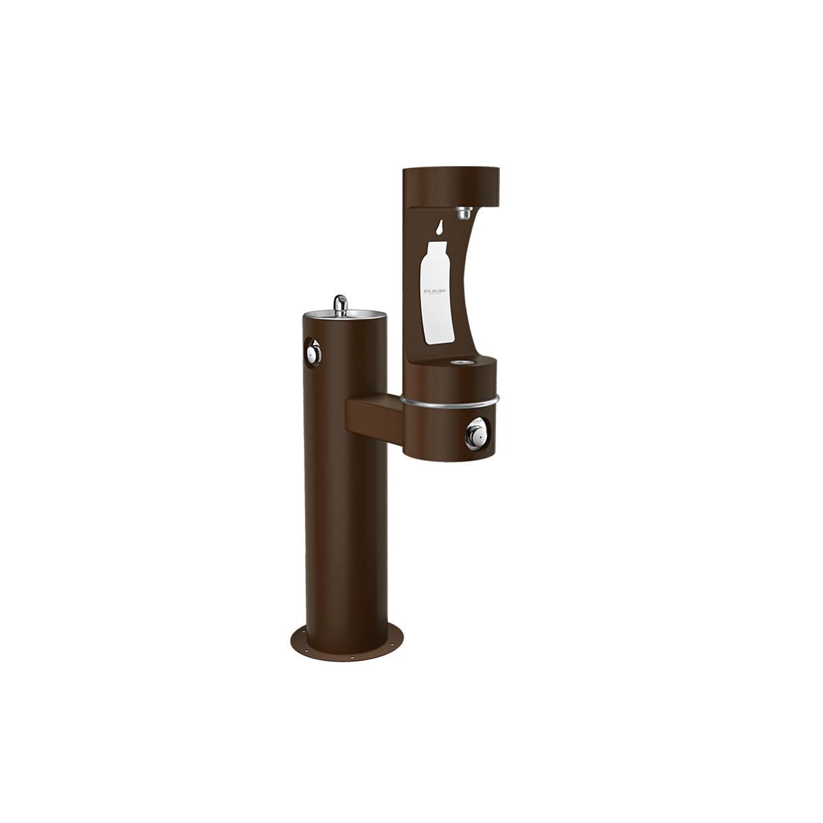Elkay LK4420BF1LFRKBRN Elkay Outdoor ezH2O Lower Bottle Filling Station Bi-Level Pedestal, Non-Filtered, Non-Refrigerated, Freeze Resistant, Brown