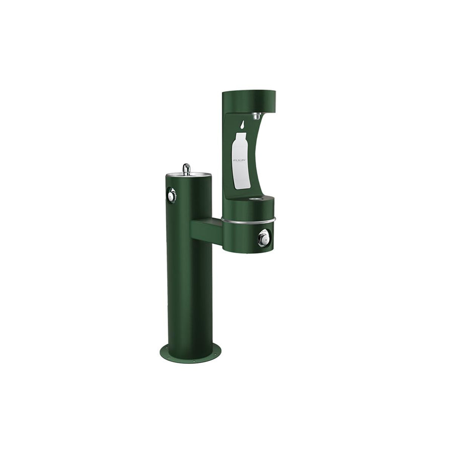 Elkay Commercial LK4420BF1LFRKEVG Elkay Outdoor ezH2O Lower Bottle Filling Station, Bi-Level Pedestal, Non-Filtered, Non-Refrigerated, Freeze Resistant, Evergreen